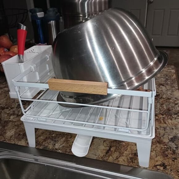 New Dish Drying Rack for Kitchen Counter Decor with Drainboard Auto-Drain - Picture 8 of 8